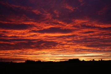 Fototapeta na wymiar Colorful sky by sunset