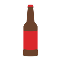 beer bottle icon, flat design