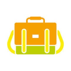 Messenger bag icon vector, flat illustration on white background