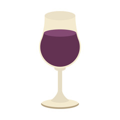 wine glass icon, flat design