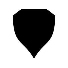 Shield Icon in trendy flat style isolated