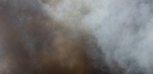 Gray smoke and ashes as abstract background