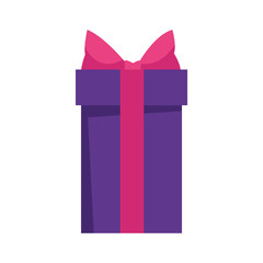 gift box with pink bow, colorful design