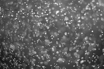 Christmas and Happy new year on blurred bokeh with snowfall banner background