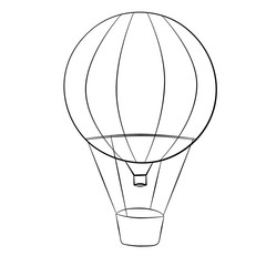 black line art of  Balloon