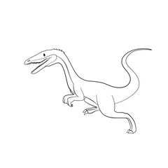  black line illustration of dinosaur