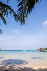 Fototapeta na wymiar Paradise sea and beach Bang-Bao Bay in Koh kood Island, Thailand