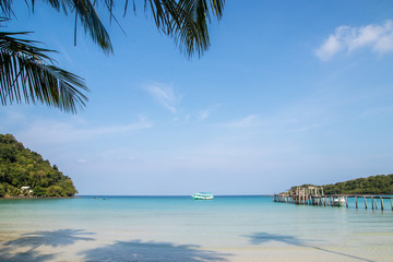 Paradise sea and beach Bang-Bao Bay in Koh kood Island, Thailand