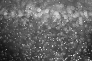 Christmas and Happy new year on blurred bokeh with snowfall banner background