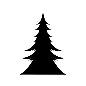 christmas pine tree decorative icon