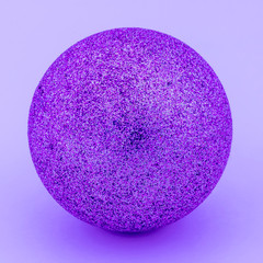 beautivul neon purple and violet brilliant sphere isolated on a white background , crimson round disco attribute macro