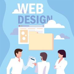 group of people business in meeting on global planning and marketing research, web design