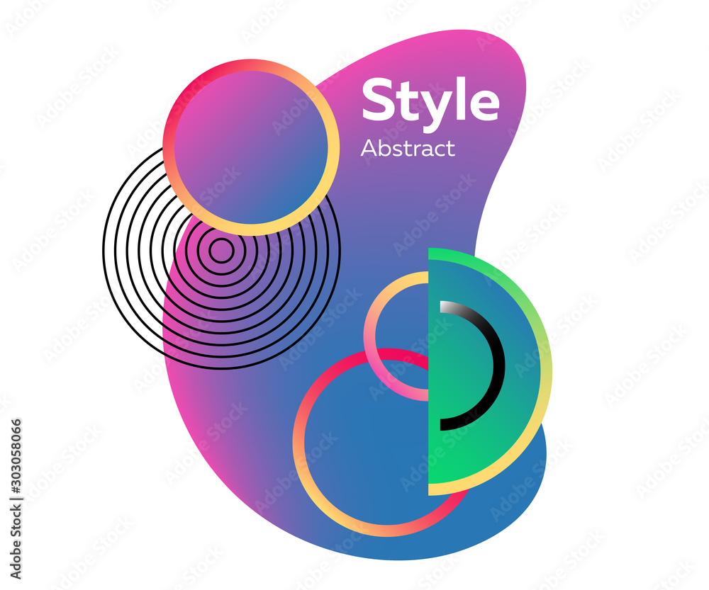 Poster isolated graphic elements on abstract background design. vector