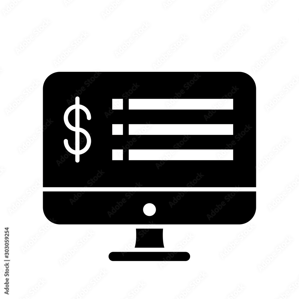Poster computer desktop display isolated icon
