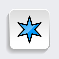 Star icon symbol of favorite or rate with trendy filled line style icon for web site design, logo, app, UI isolated on white background. vector illustration eps 10