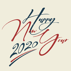 Happy New Year vintage letter for greeting card or background