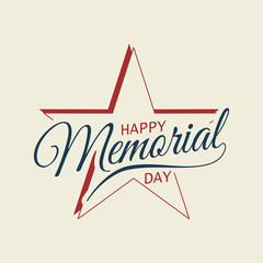 Memorial Day background or banner design with american color flag