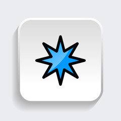 Star icon symbol of favorite or rate with trendy filled line style icon for web site design, logo, app, UI isolated on white background. vector illustration eps 10