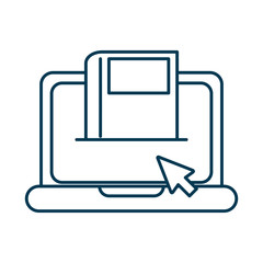 education electronic book in laptop