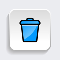 Trash icon. symbol of delete or remove with trendy filled line style icon for web site design, logo, app, UI isolated on white background. vector illustration eps 10