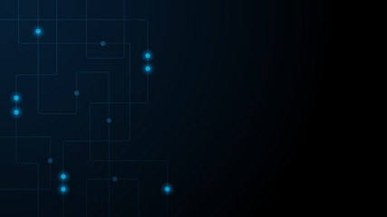 Abstract geometric Circuit connect lines and dots.Simple technology graphic background.Illustration Vector design Network technology and Connection concept.