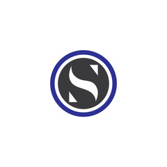 S Wave Logo Template vector symbol
