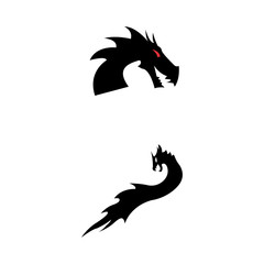 Dragon vector icon illustration