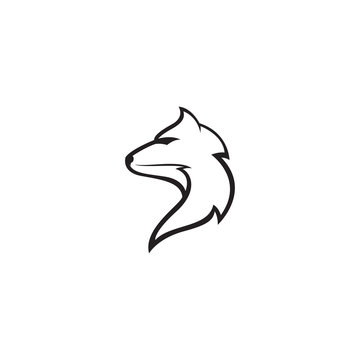 fox vector logo illustration template