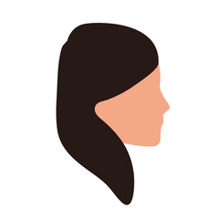 Isolated woman head vector design