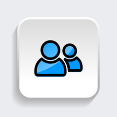 Group user icon. symbol of business people with trendy flat style icon for web site design, logo, app, UI isolated on white background. vector illustration eps 10
