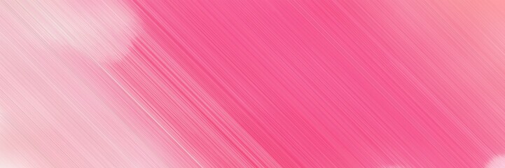 abstract colorful horizontal advertising banner background material with diagonal lines and pale violet red, baby pink and pastel magenta colors and space for text and image