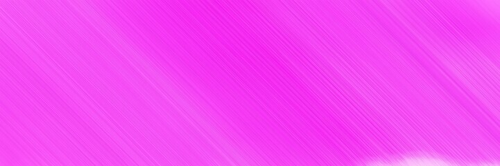 abstract colorful horizontal advertising banner background texture with diagonal lines and neon fuchsia, magenta and violet colors and space for text and image