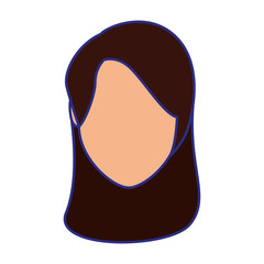 Isolated woman head vector design