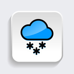 Snow icon. Symbol of Weather icon with trendy flat line style icon for web, logo, app, UI design. isolated on white background. vector illustration eps 10