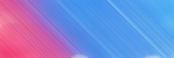 abstract colorful horizontal advertising banner texture with diagonal lines and corn flower blue, pale violet red and medium purple colors and space for text and image