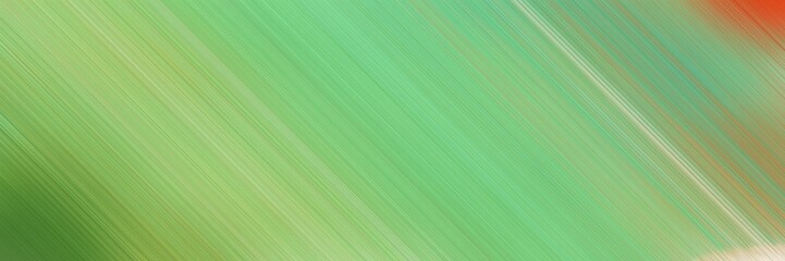 colorful horizontal banner - diagonal lines - design with dark sea green, olive drab and dark salmon colors and space for text and image