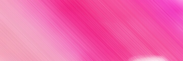 abstract colorful horizontal business banner background texture with diagonal lines and hot pink, neon fuchsia and pastel magenta colors and space for text and image