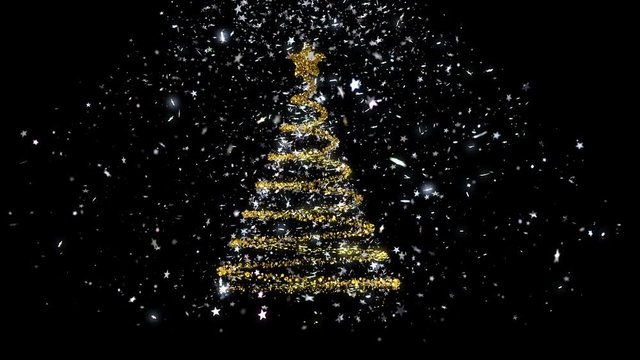 Christmas tree with a shiny star