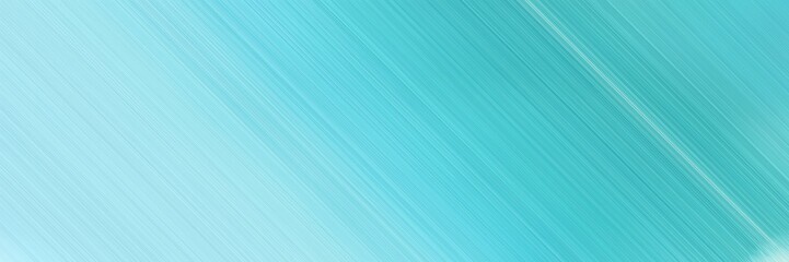 abstract digital web site banner background with medium turquoise, pale turquoise and baby blue colors and space for text and image