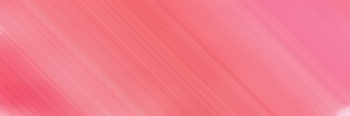 abstract colorful horizontal presentation banner background with diagonal lines and light coral, pastel magenta and pastel red colors and space for text and image