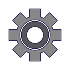 gear wheel icon, flat design