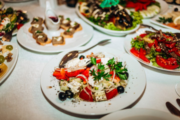 Vegetable salad on the table