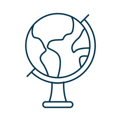 school earth world map icon