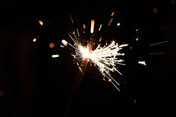 Sparkler. Holiday, sparks, fire