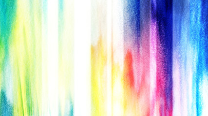 Abstract watercolor multicolor background. Spectrum colors. Gradient Background. Red, yellow, blue, pink, purple green ombre. Northern Lights. Polar Lights. Aurora