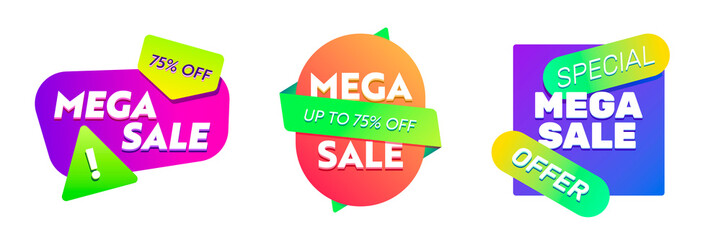 Set of colorful abstract elements