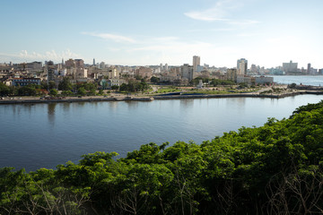 Havana with its bay seen from El Morro Cabaña