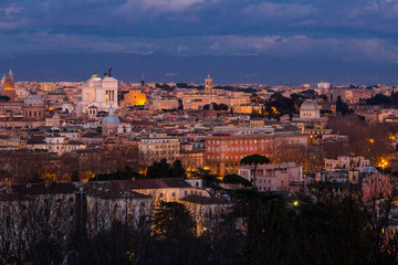 Fototapeta na wymiar Looking Rome from Gianicolo's hill