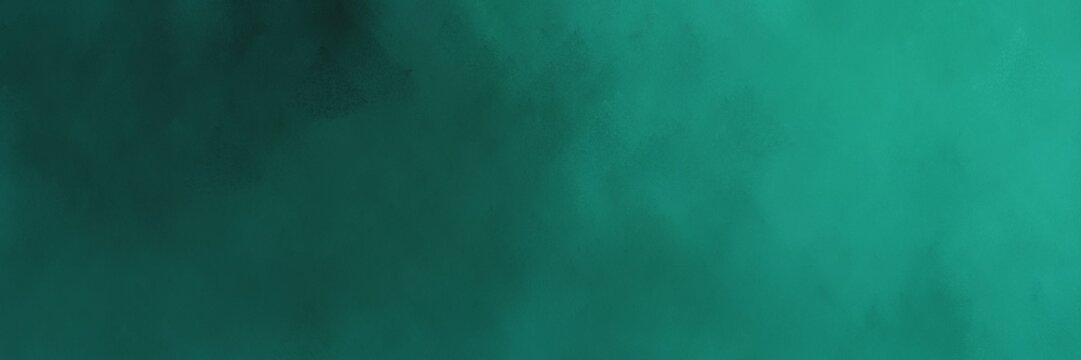 abstract painting background graphic with dark slate gray, dark cyan and teal colors and space for text or image. can be used as header or banner