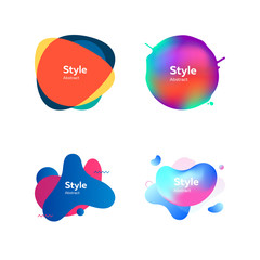 Set of abstract colorful graphic elements